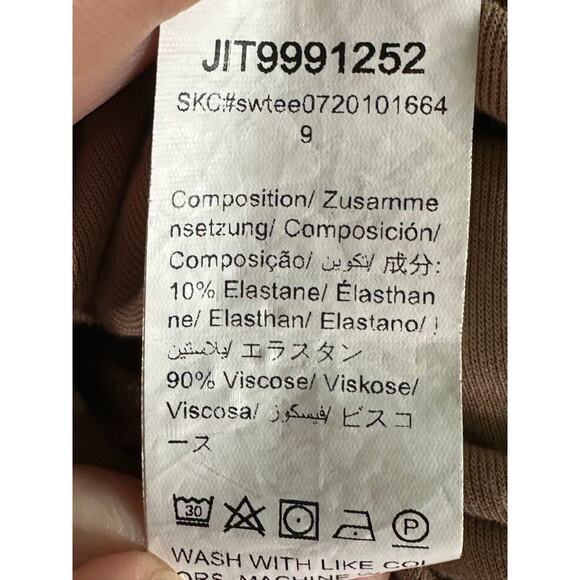 Shein beige long sleeves t shirt top size Small - Picture 4 of 13